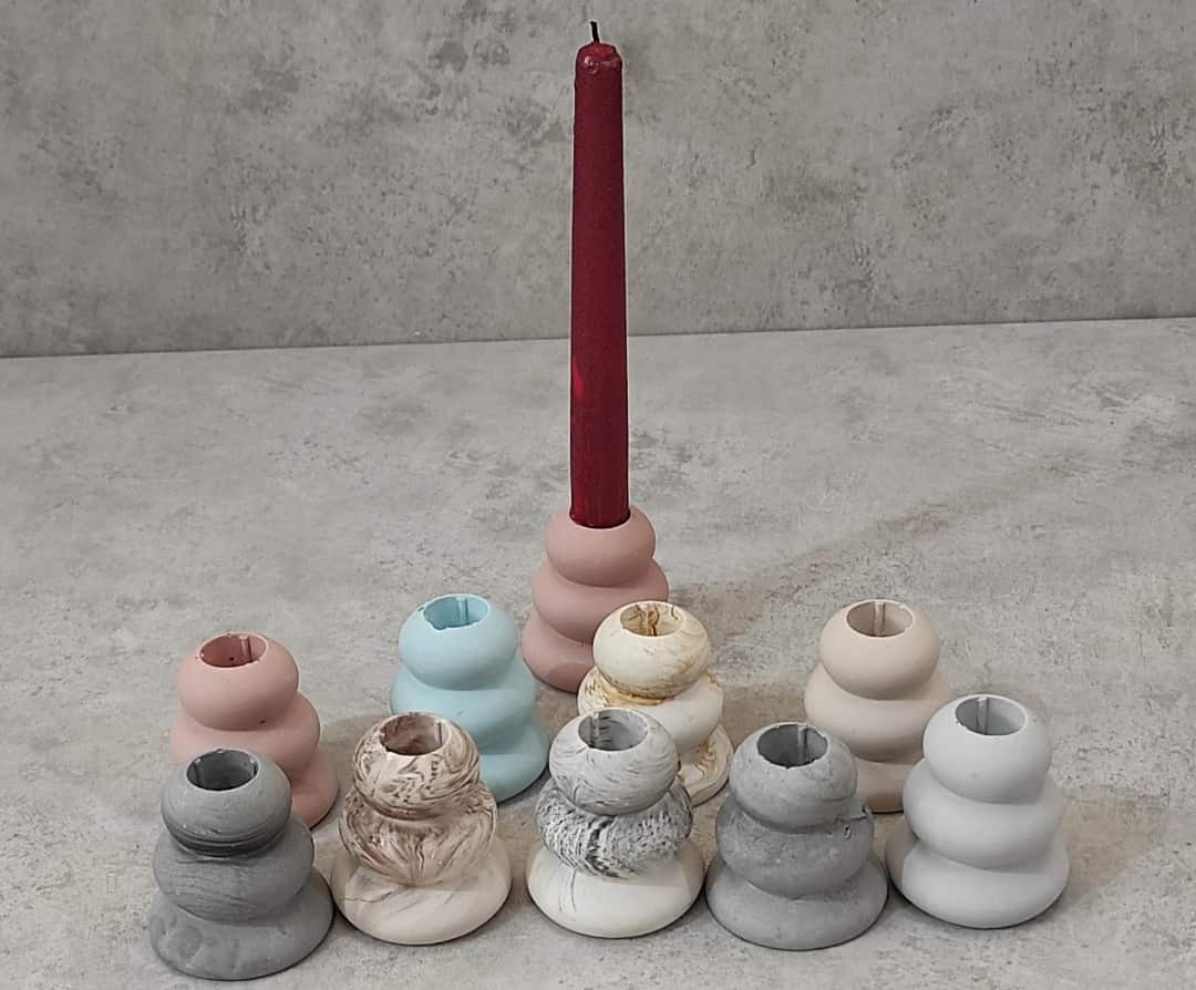  خرید و قیمت جاشمعی قلمی پله ای سنگی 