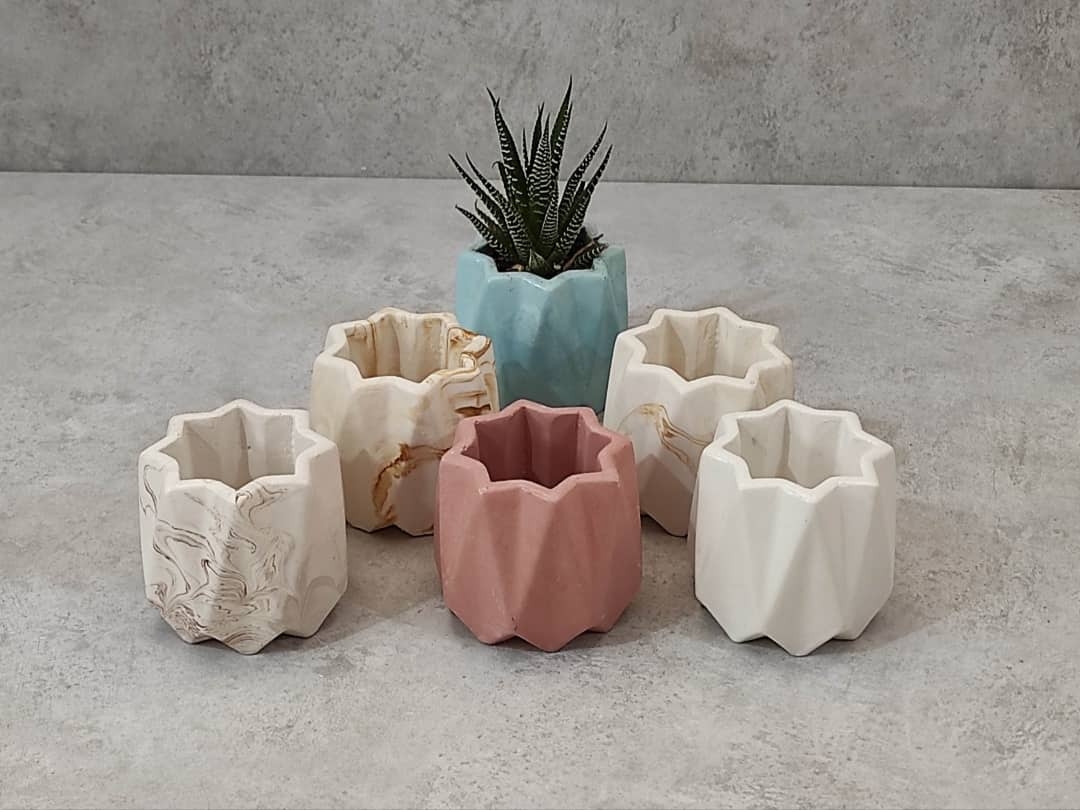  خرید و قیمت گلدان سنگی لوتوس ۷سانتی 