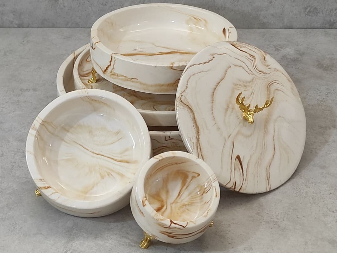  ست پذیرایی پنج تیکه سنگ مصنوعی 