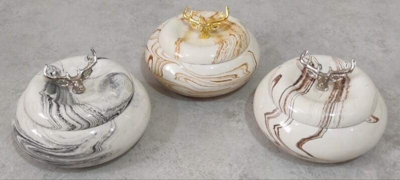  خرید و قیمت قندان و شکلات خوری خمره‌ای سنگی 