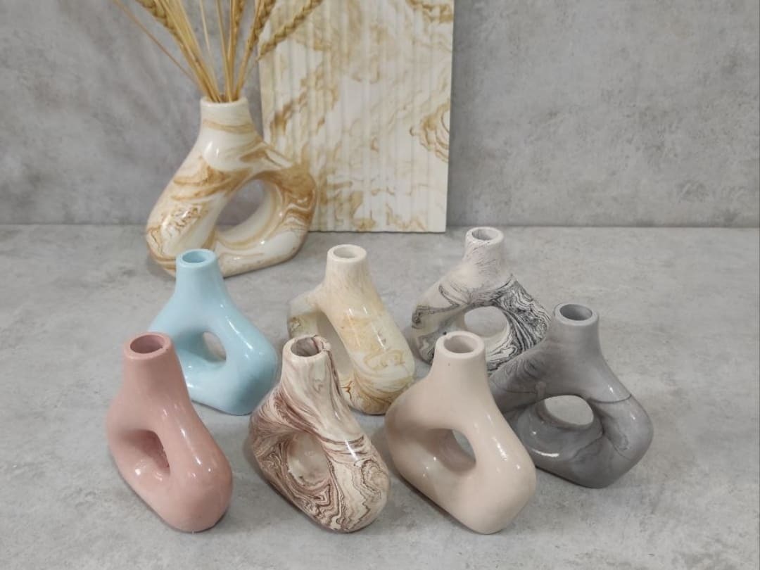  خرید و قیمت گلدان و گلجا دوناتی دفرمه سنگی 